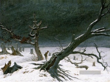  friedrich - Schnee Landschaft 1812 romantische Caspar David Friedrich